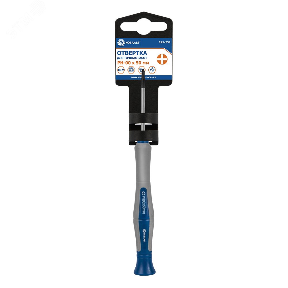 Изображение товара Отвертка Ultra Grip PH 00 50 мм CR-V двухкомпонентная рукоятка