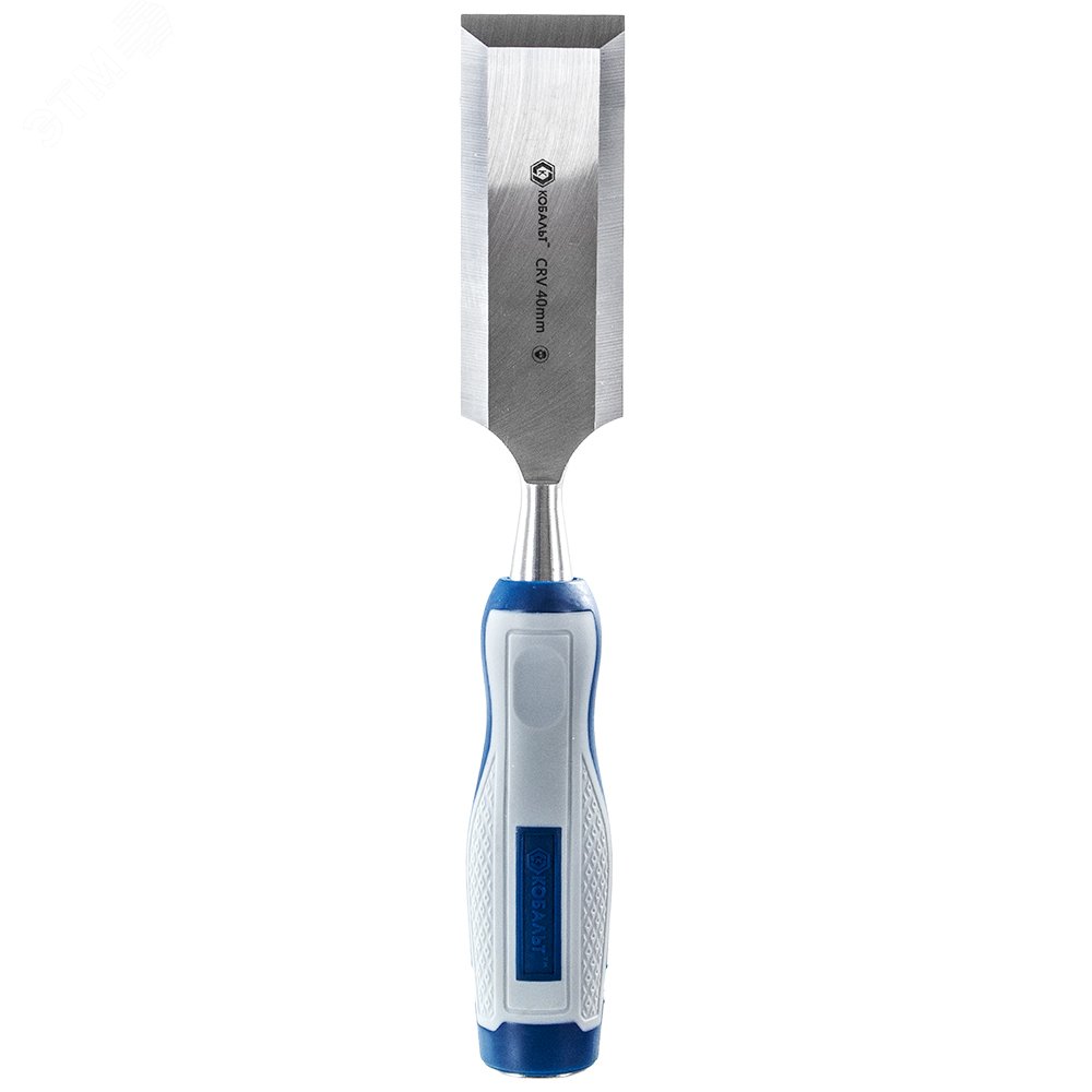 Изображение товара Стаместка плоская 40х140 мм CR-V двухкомпонентная рукоятка подвес КОБАЛЬТ