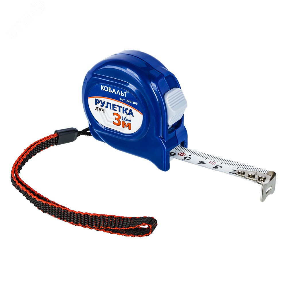 Изображение товара Рулетка Луч 3м x 16мм корпус ABS механический стопор белое покрытие