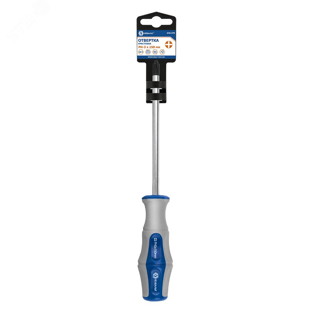 Изображение товара Отвертка Ultra Grip PH-3 150 мм из CR-V двухкомпонентная рукоятка