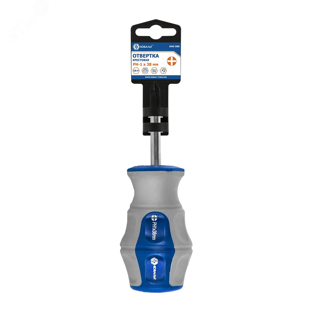 Изображение товара Отвертка Ultra Grip PH-1 х 38 мм из Cr-V с двухкомпонентной рукояткой