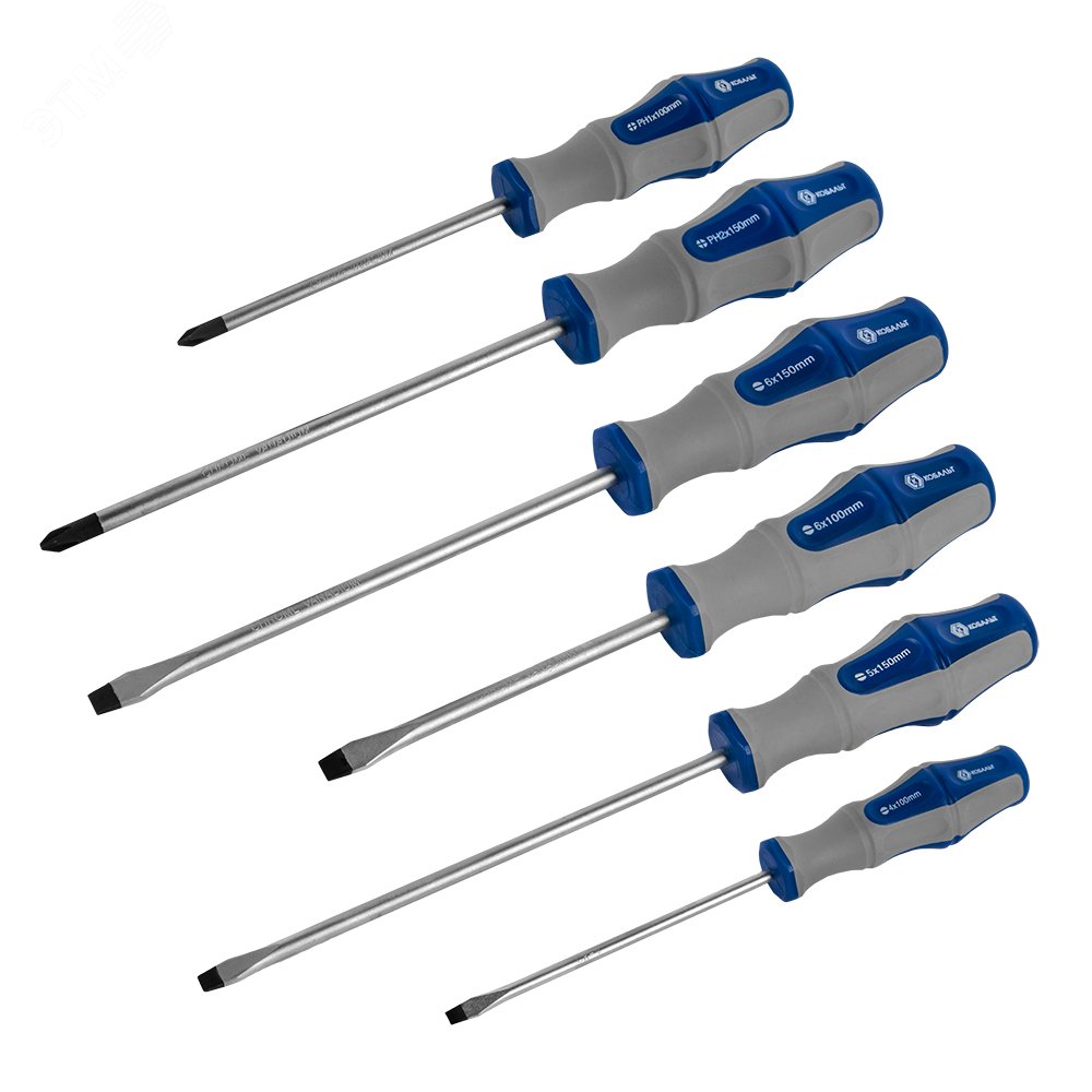 Изображение товара Набор отверток Ultra Grip, 6 шт, РН, SL, CR-V для ремонта и сборки