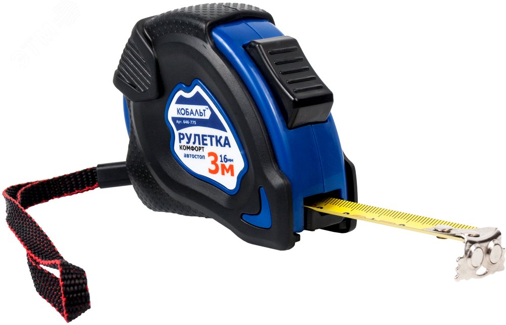 Изображение товара Рулетка Комфорт 3м x 16мм с автостопом и магнитным крючком