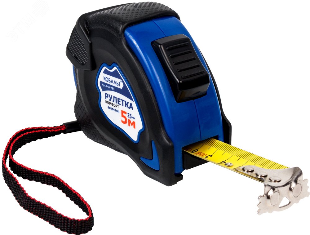 Изображение товара Рулетка Комфорт 5м x 25мм с магнитным крючком и автостопом