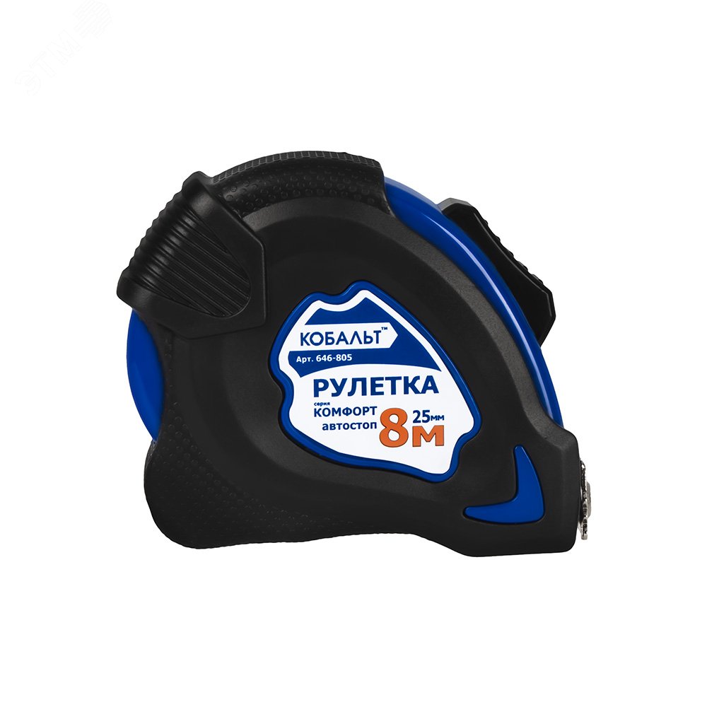 Изображение товара Рулетка Комфорт 8м x 25мм с обрезиненным корпусом и автостопом