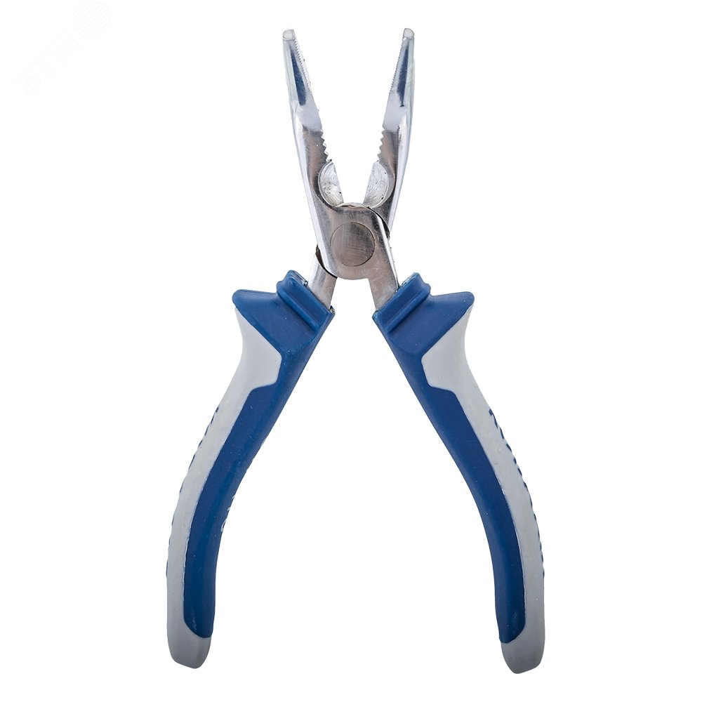 Изображение товара Длинногубцы изогнутые 160 мм с прорезиненными рукоятками Кобальт