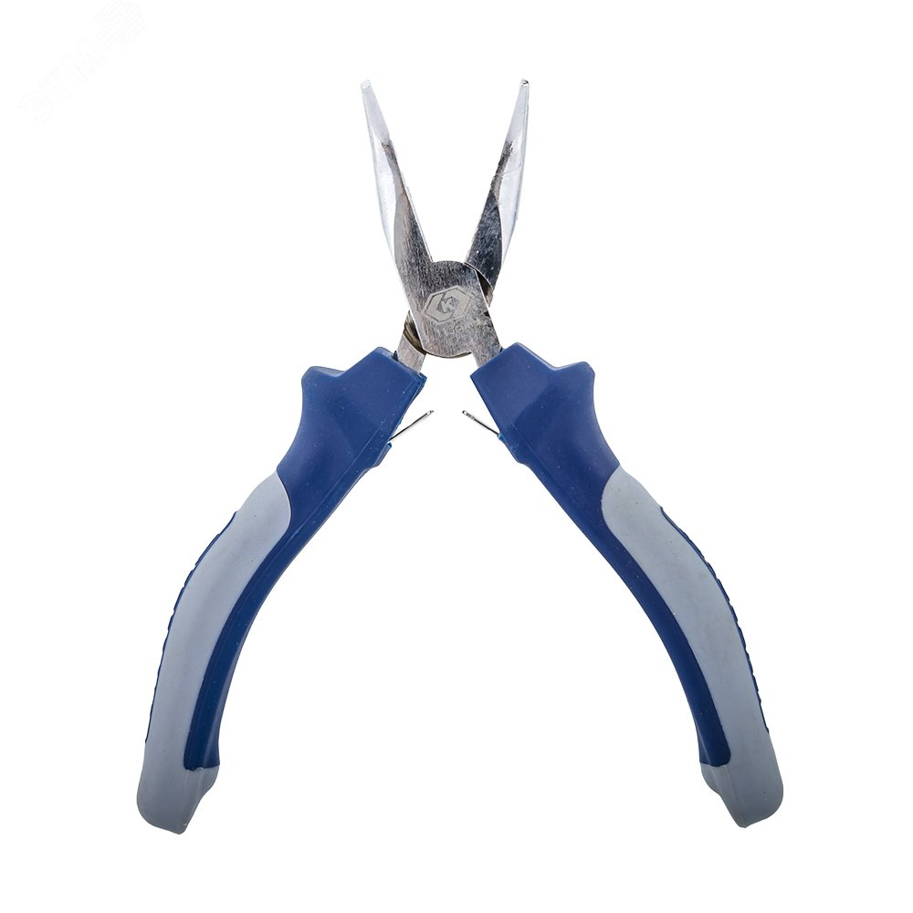 Изображение товара Длинногубцы изогнутые мини 115 мм с прорезиненными рукоятками и подвесом