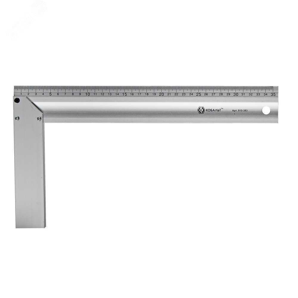 Изображение товара Угольник столярный 350 мм алюминиевый КОБАЛЬТ для точных разметок
