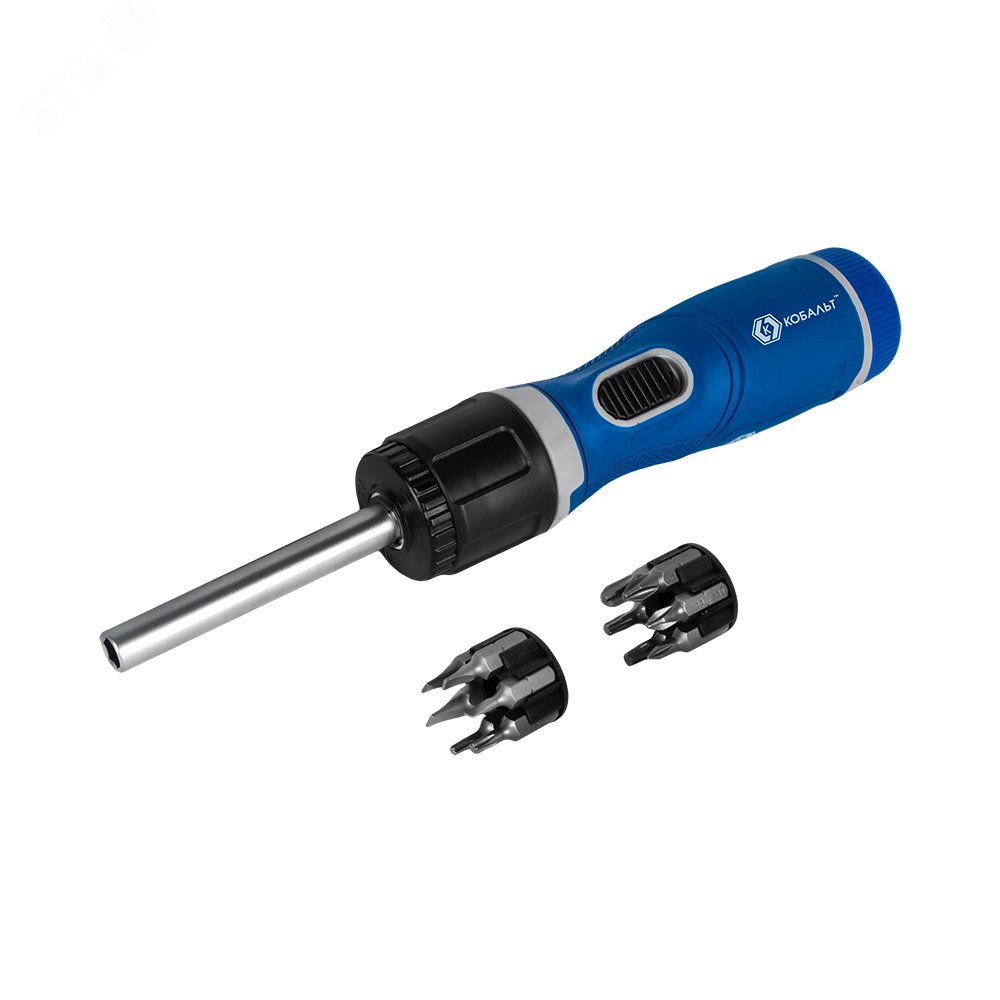 Изображение товара Реверсивная отвертка с набором бит 12 шт CR-V китайский производитель КОБАЛЬТ