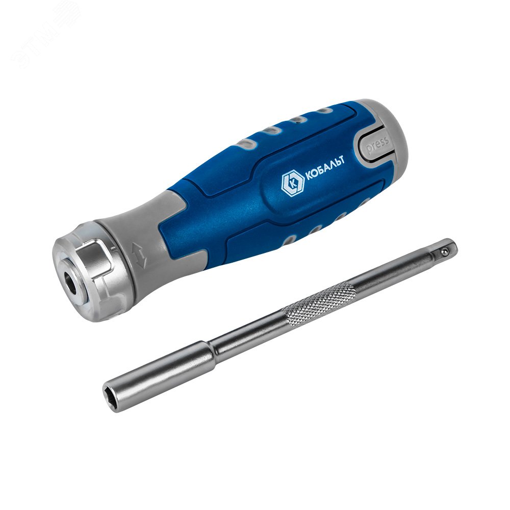 Изображение товара Реверсивная отвертка с набором бит, 12 шт, CR-V, блистер