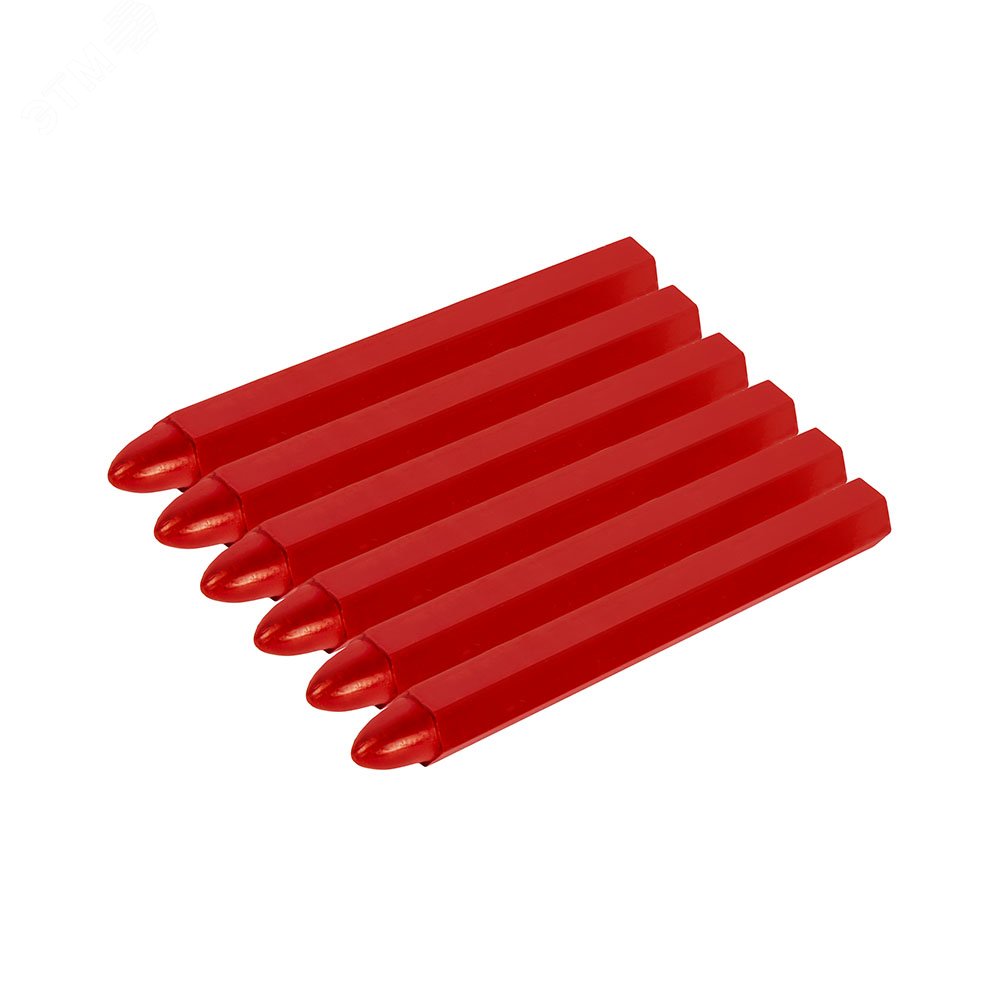 Изображение товара Мелки маркировочные восковые красные 120 мм 6 шт в коробке