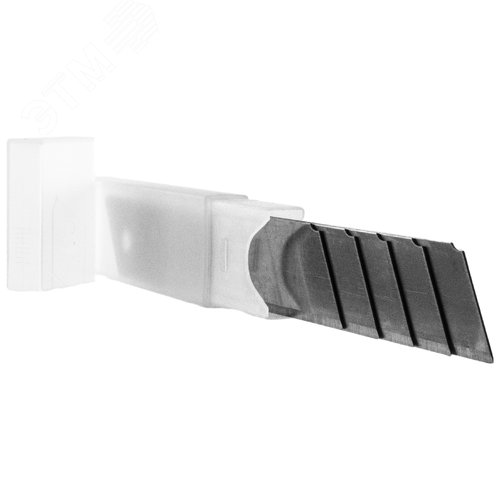 Изображение товара Лезвия сменные для ножей ширина 25 мм, сегментированные, 7 сегментов, сталь У8, 5 шт, в комплекте, блистер (шт)