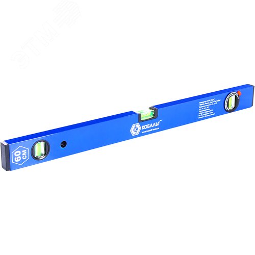 Изображение товара Уровень строительный Комфорт, магнитный 600 мм, профиль 20 x 49 мм, 3 глазка из них 1 поворотный, точность 1 мм-м (шт)