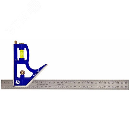 Изображение товара Угольник с уровнем 300 мм, нержавеющая сталь (шт)