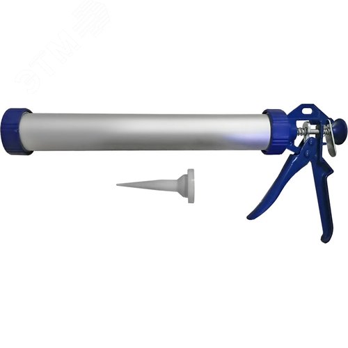 Изображение товара Пистолет для герметика 600 мл, закрытый алюминиевый корпус, колпачок для баллонов, усилие 12:1 (шт)