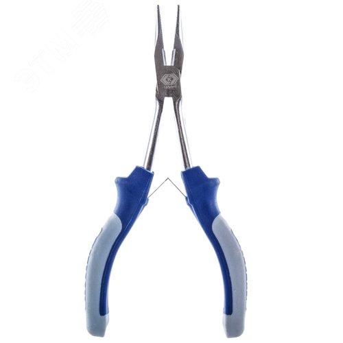 Изображение товара Длинногубцы мини удлиненные, 165 мм, с кусачками для проволоки, прорезиненные рукоятки, подвес (шт)