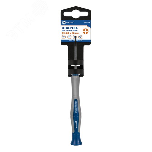 Изображение товара Отвертка для точных работ Ultra Grip PH 00 х 50 мм, CR-V, двухкомпонентная рукоятка, подвес (шт)