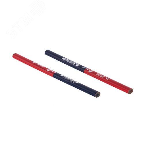 Изображение товара Карандаш строительный 2-х цветный, красный-синий, 180 х 10 мм, 1 шт, (шт)