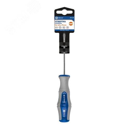 Изображение товара Отвертка Ultra Grip SL 3,0 х 75 мм, CR-V, двухкомпонентная рукоятка, подвес (шт)