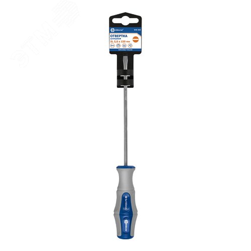 Изображение товара Отвертка Ultra Grip SL 5,0 х 150 мм, CR-V, двухкомпонентная рукоятка, подвес (шт)