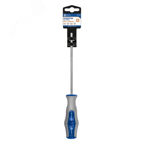 Изображение товара Отвертка Ultra Grip PH-1 х 150 мм, CR-V, двухкомпонентная рукоятка, подвес (шт)