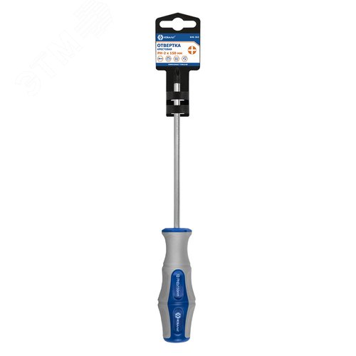Изображение товара Отвертка Ultra Grip PH-2 х 150 мм, CR-V, двухкомпонентная рукоятка, подвес (шт)