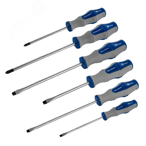 Изображение товара Набор отверток Ultra Grip, 6 шт,: РН1, РН2, SL4, SL5, SL6, SL7, CR-V, блистер (шт)