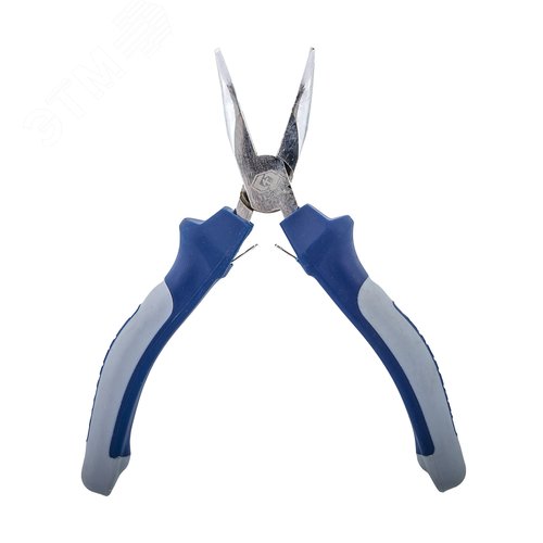 Изображение товара Длинногубцы изогнутые мини, 115 мм, прорезиненные рукоятки, подвес (шт)