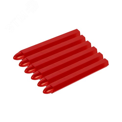 Изображение товара Мелки маркировочные восковые, красные, 120 мм, 6 шт, коробка (шт)