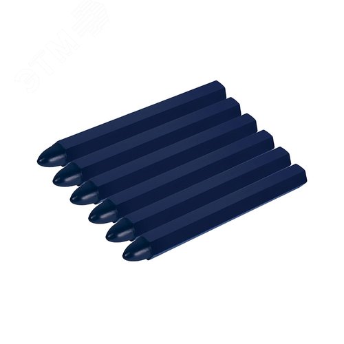 Изображение товара Мелки маркировочные восковые, синие, 120 мм, 6 шт, коробка (шт)