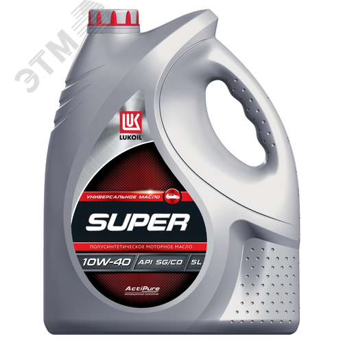 Изображение товара Масло моторное ЛУКОЙЛ СУПЕР полусинтетическое SAE 10W-40, API SG/CD 5л (шт)