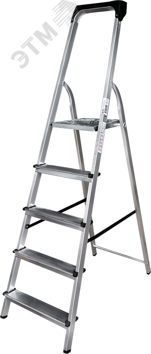 Изображение товара Алюминиевая стремянка NV 1115 с органайзером 5 ступеней и нагрузкой 150 кг