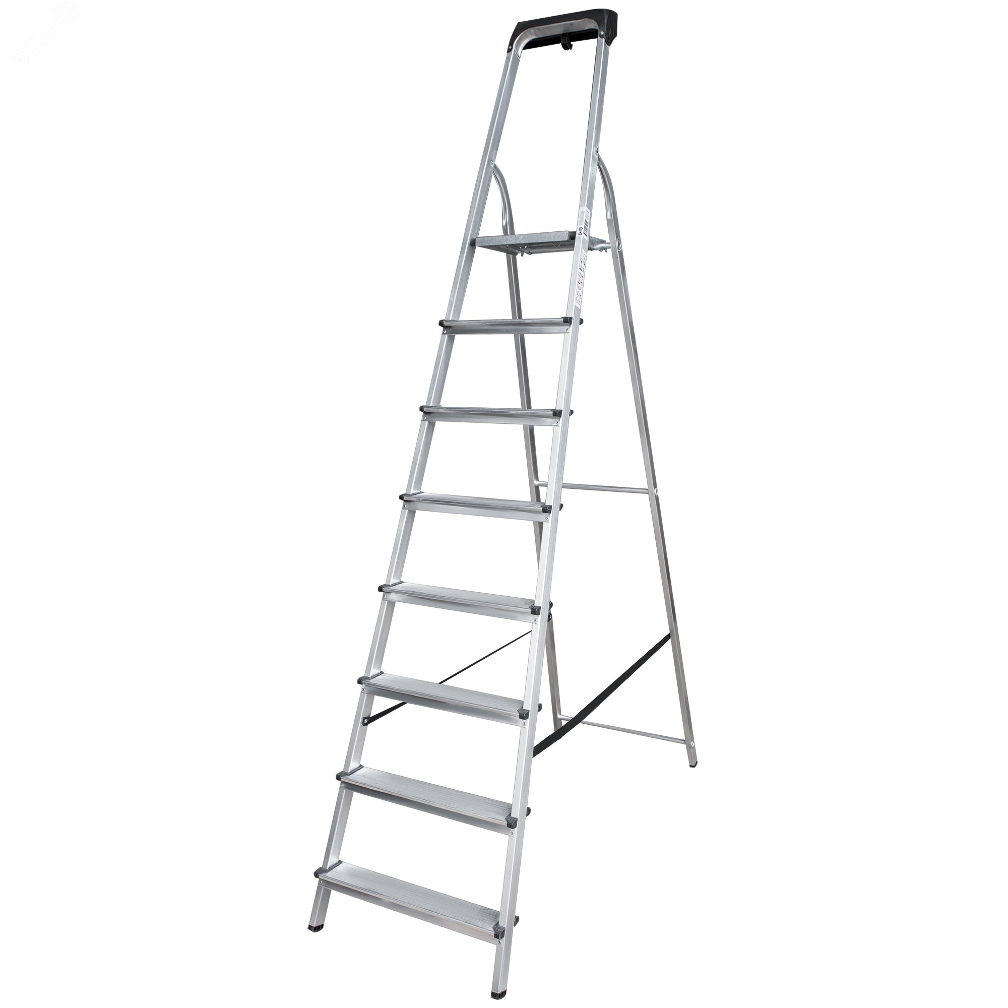 Изображение товара Алюминиевая стремянка NV 1115 8 ступеней для дома и строительства с органайзером