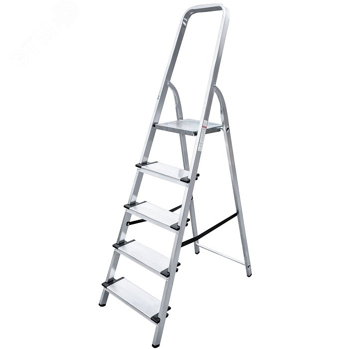 Изображение товара Алюминиевая стремянка NV 1117 5 ступеней для бытовых работ с рабочей площадкой 260х260 мм