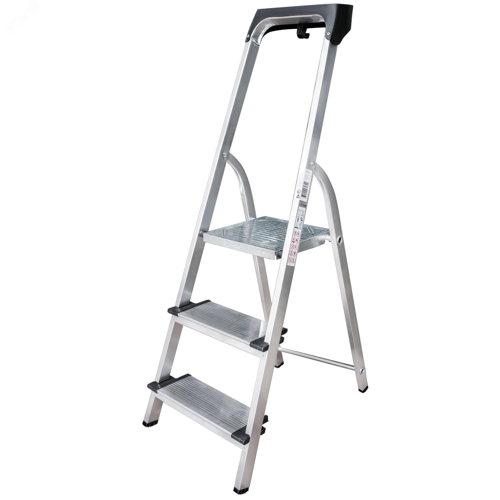 Изображение товара Алюминиевая стремянка NV 1118 3 ступени с органайзером и дугой безопасности