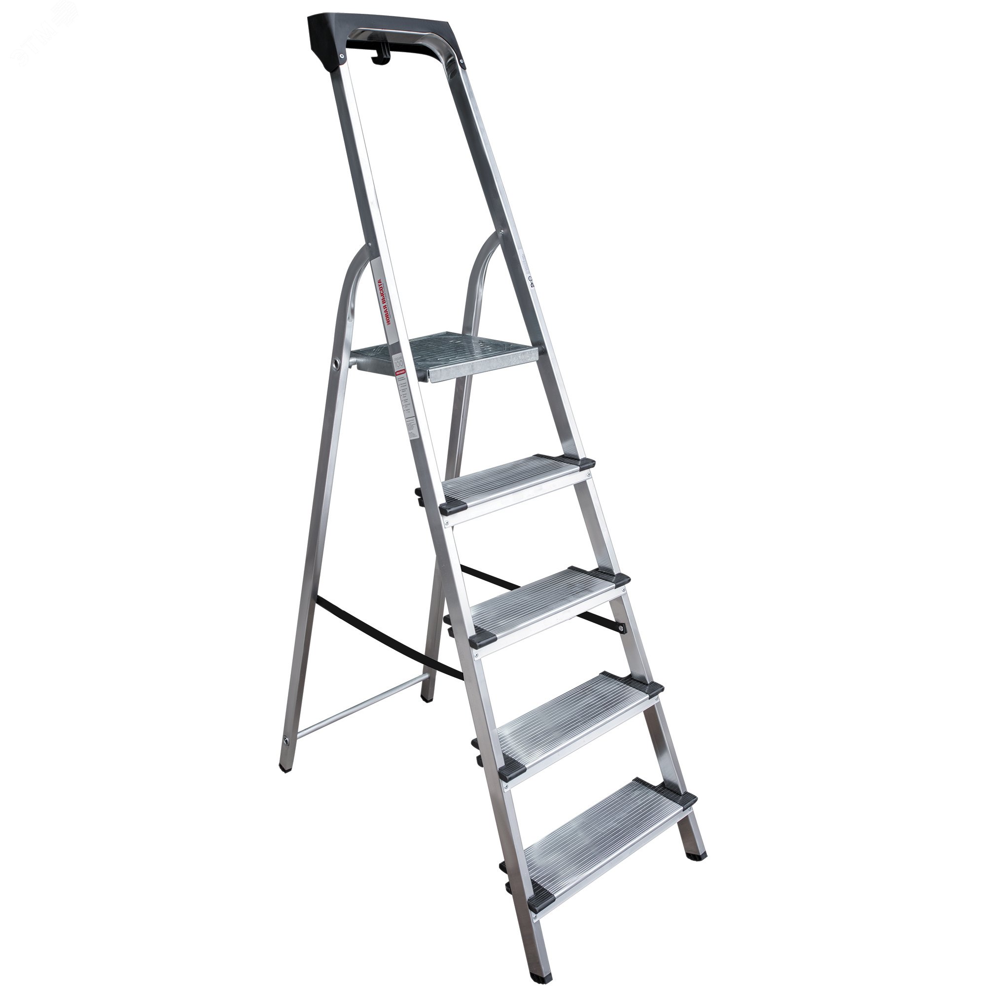 Изображение товара Алюминиевая стремянка NV 1118 с органайзером для бытовых работ высотой 3,04 м