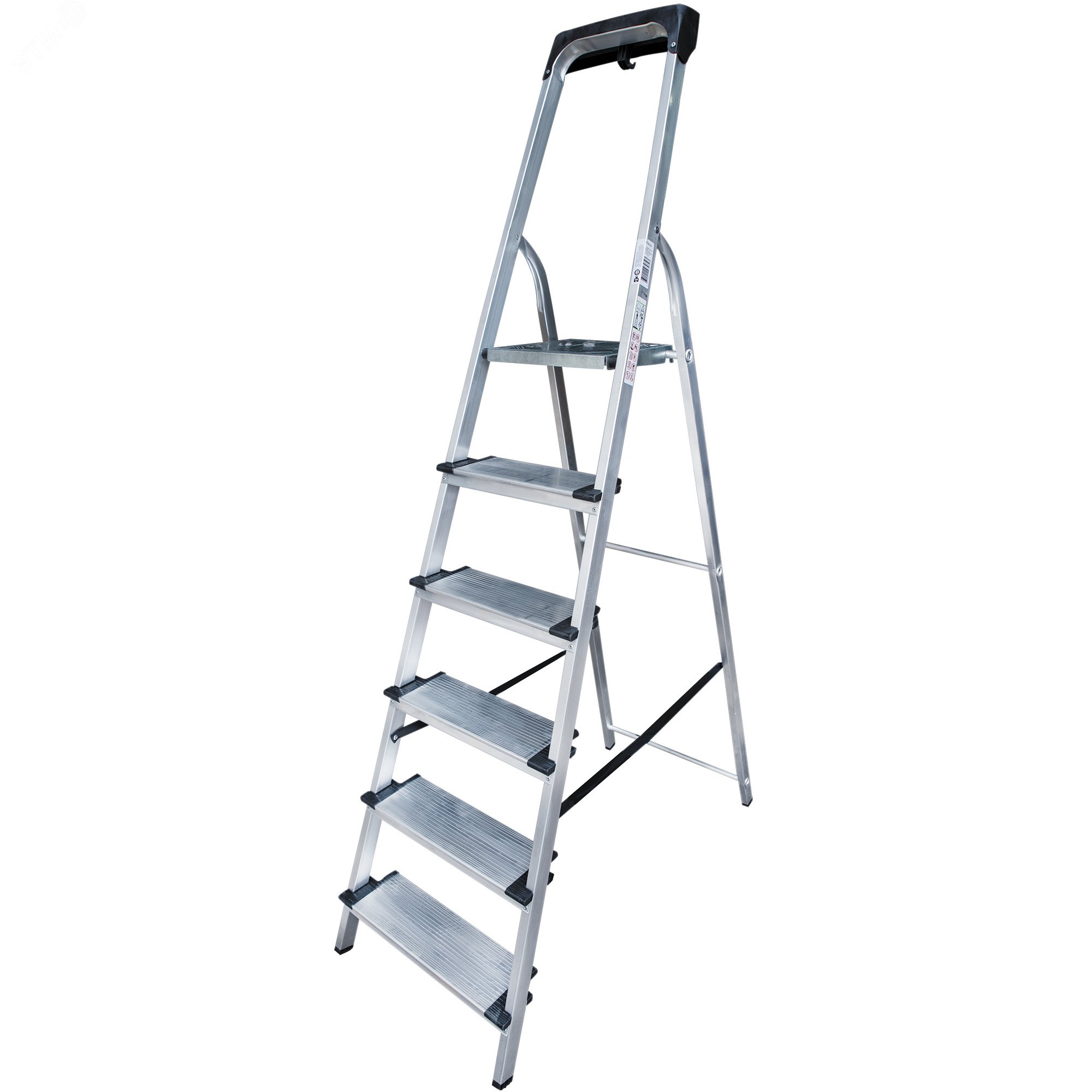 Изображение товара Алюминиевая стремянка NV 1118 6 ступеней с органайзером для дома и дачи