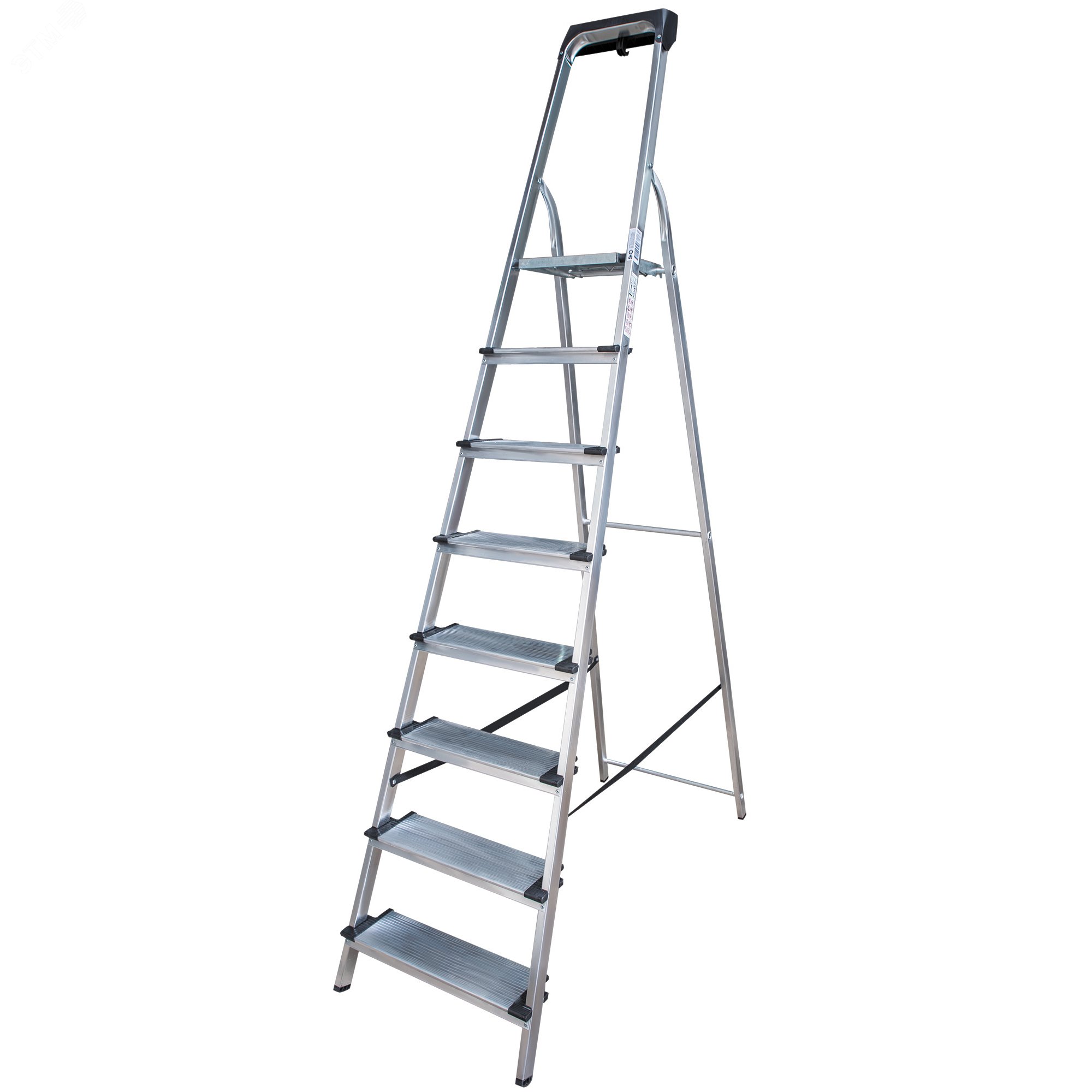 Изображение товара Алюминиевая стремянка NV 1118 8 ступеней с органайзером и дугой безопасности