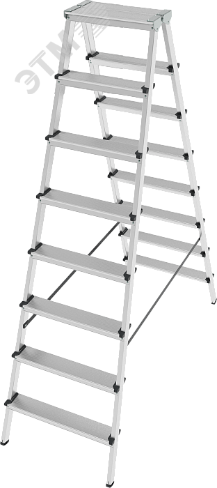 Изображение товара Двухсторонняя алюминиевая стремянка NV 1120 8 ступеней рабочая высота 3.75м