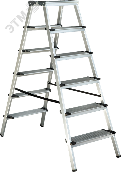 Изображение товара Стремянка алюминевая двухсторонняя NV 1127, 6 ступеней, 3.32 м