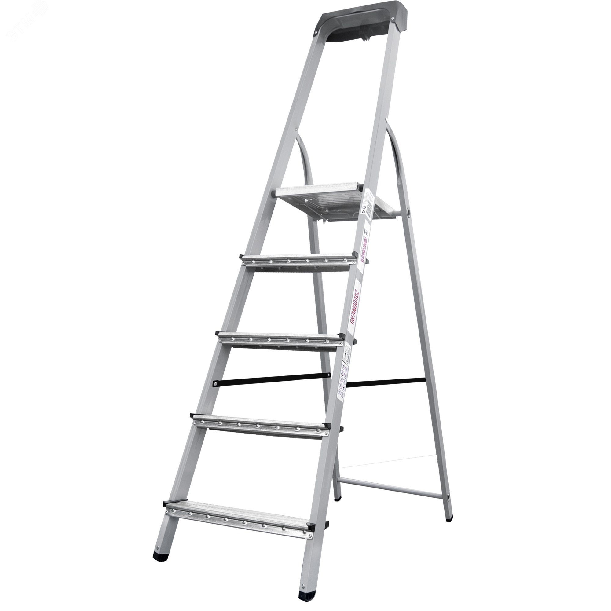 Изображение товара Стальная стремянка NV 1155 5 ступеней, максимальная нагрузка 150 кг, Россия