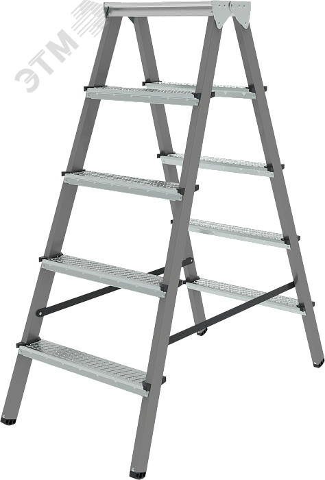 Изображение товара Стальная двусторонняя стремянка NV 1160 5 ступеней 150 кг Россия