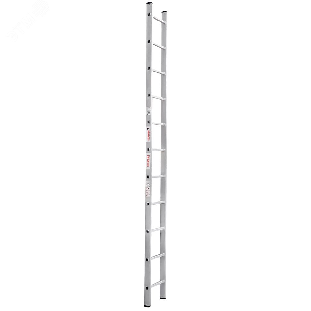 Изображение товара Алюминиевая приставная лестница NV 1215 с антипригарными перекладинами и высокой нагрузкой