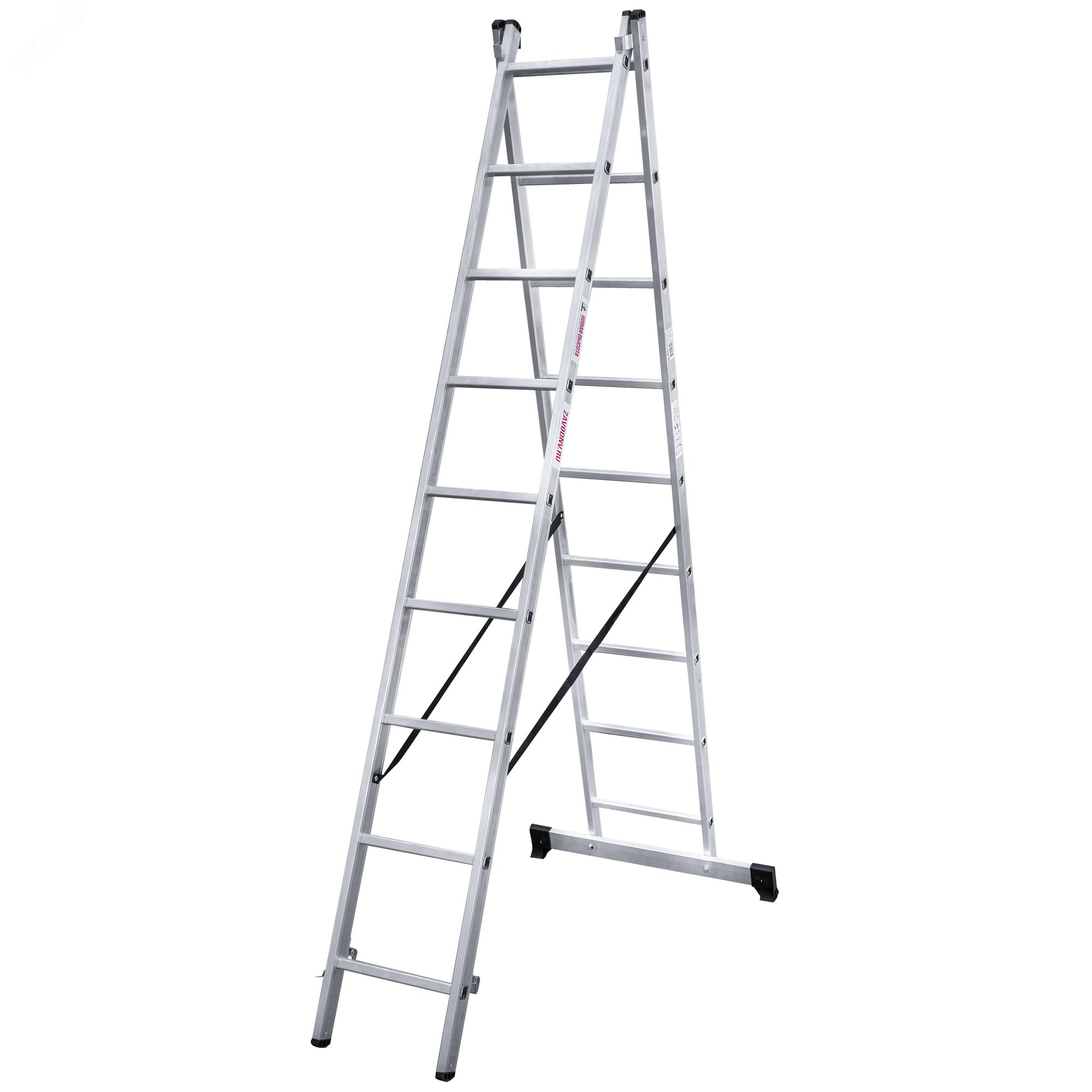 Изображение товара Алюминиевая двухсекционная лестница NV 1220 2х9 перекладин 150 кг Россия