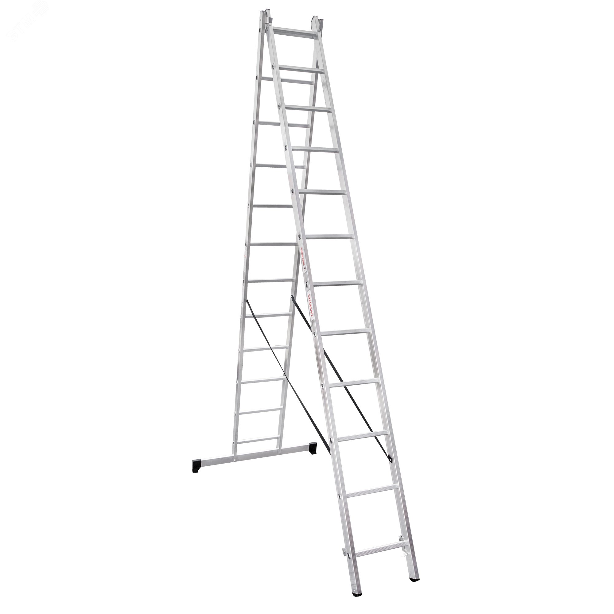 Изображение товара Алюминиевая лестница двухсекционная NV 1220 с антискользящими наконечниками