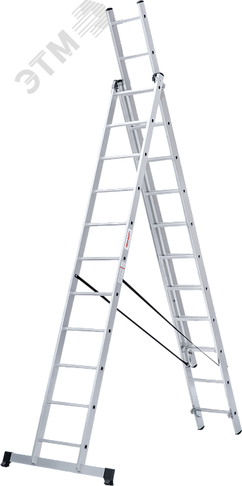 Изображение товара Алюминиевая лестница трёхсекционная NV 1230 11 ступеней 7.87 м