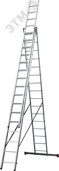 Изображение товара Алюминиевая трёхсекционная лестница NV 1230 16 ступеней 11.52м Россия
