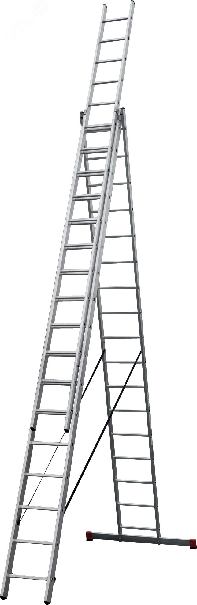 Изображение товара Лестница алюминиевая трёхсекционная NV 1230 17 перекладин максимум 150 кг
