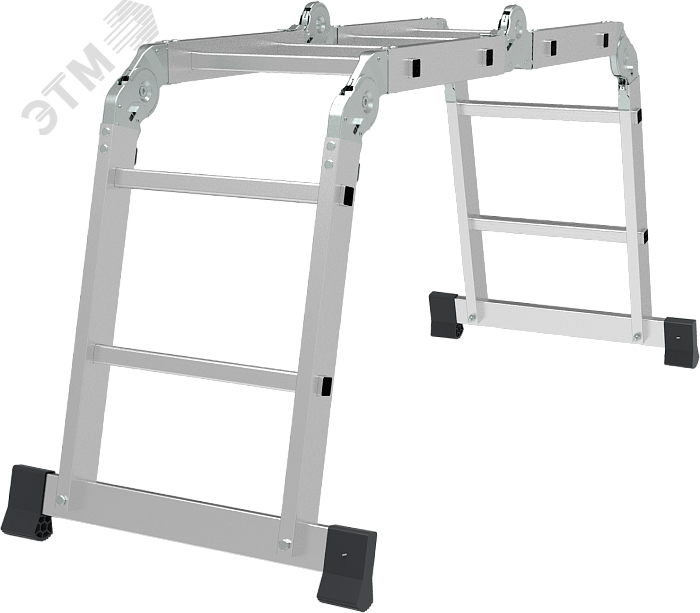 Изображение товара Алюминиевая лестница-трансформер NV 1322 4 в 1 двухсторонняя стремянка и приставная