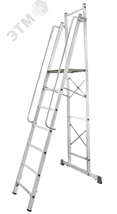 Изображение товара Лестница-стремянка передвижная складная с платформой NV 1540, 1х7 ступеней (шт)